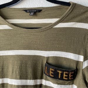 Banana republic green striped long sleeve. French shirt. Paris woman’s top xs